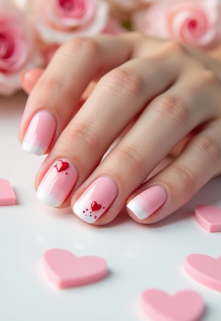 16 Adorable Valentine's Nails for Short Nails (You'll Want to Try #9!) - 1. Sweetheart Ombre