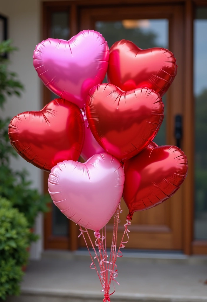 13 Adorable Kids Valentine Crafts for Door Decor That Will Make Their Hearts Shine! - 10. Heart-Shaped Balloon Bouquet