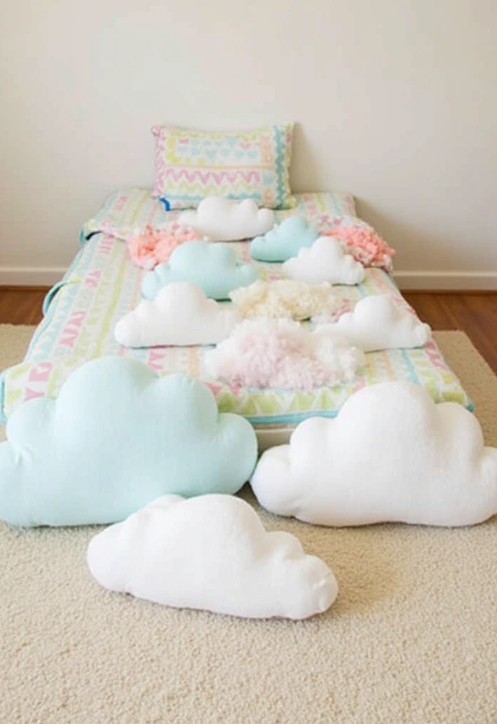 24 DIY Decorations for Kids' Rooms That Will Transform Their Space (You'll Love #11!) - 21. DIY Cloud Pillows