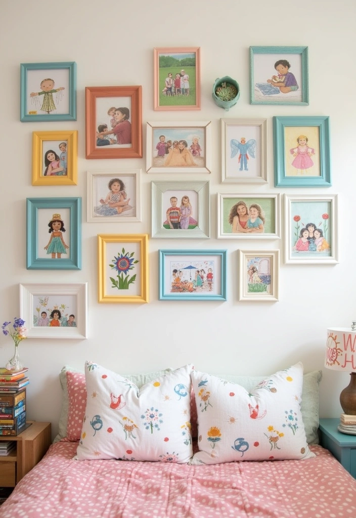 24 DIY Decorations for Kids' Rooms That Will Transform Their Space (You'll Love #11!) - 10. Picture Frame Gallery