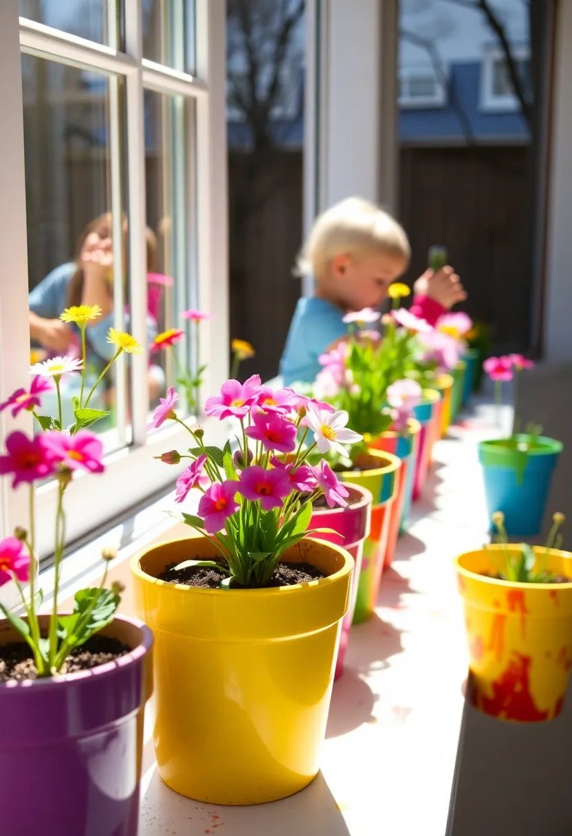 14 Fun Easter DIY Projects for Kids (They’ll Love #7 the Most!) - 13. DIY Spring Flower Pots