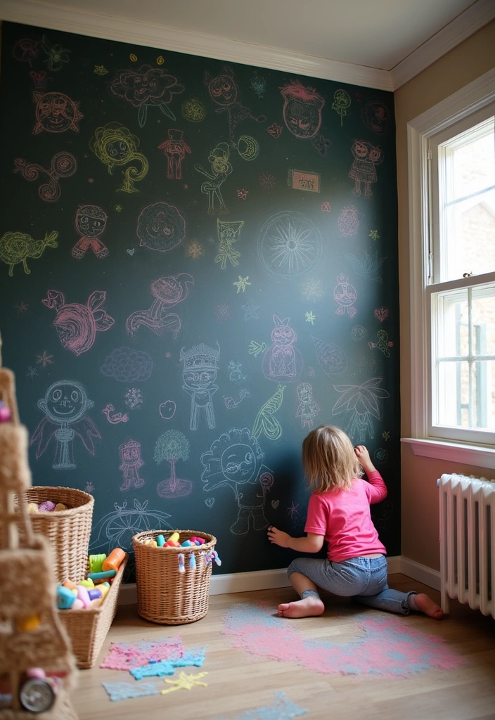 24 DIY Decorations for Kids' Rooms That Will Transform Their Space (You'll Love #11!) - 22. DIY Playroom Chalkboard