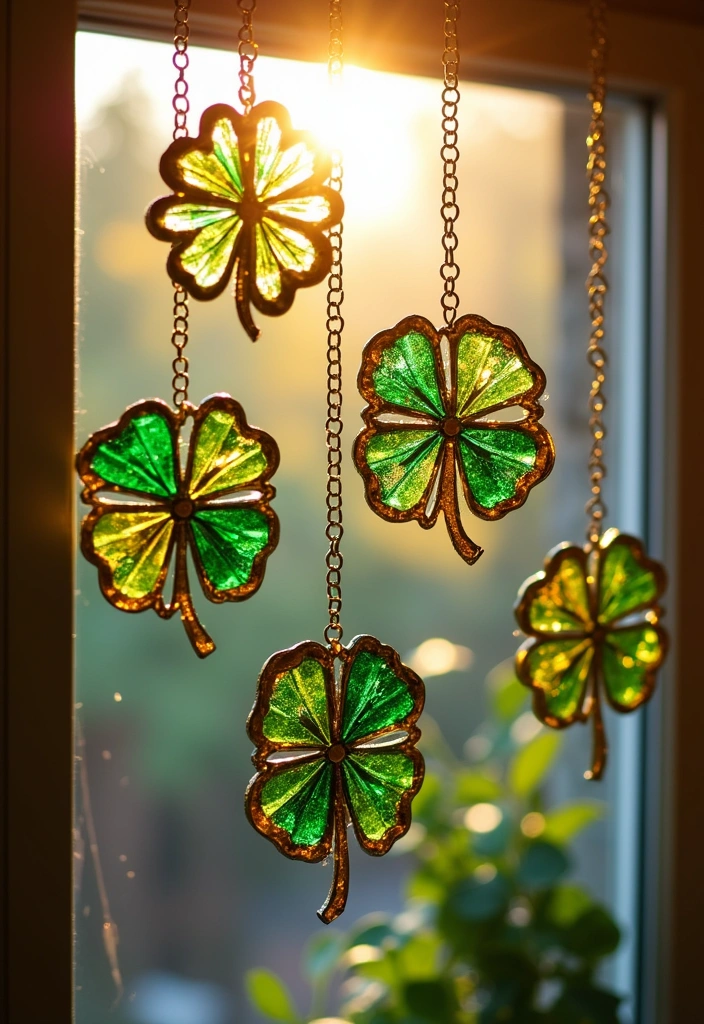 18 Fun St. Patrick's Day Crafts for Kids That'll Keep Them Entertained for Hours! - 17. St. Patrick's Day Suncatchers