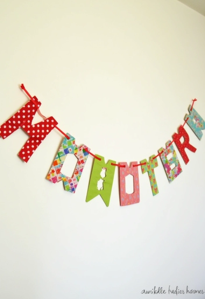 24 DIY Decorations for Kids' Rooms That Will Transform Their Space (You'll Love #11!) - 20. Custom Name Banner