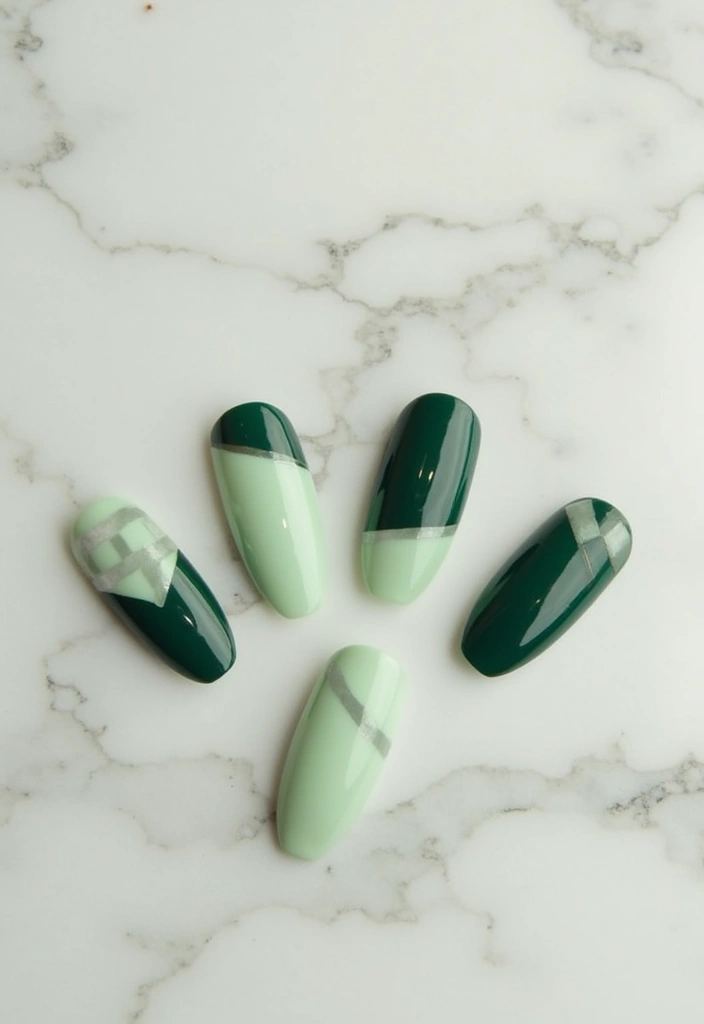 18 Irresistible St. Patrick's Day Nail Ideas That Will Make You Feel Lucky! - 6. Negative Space Nails