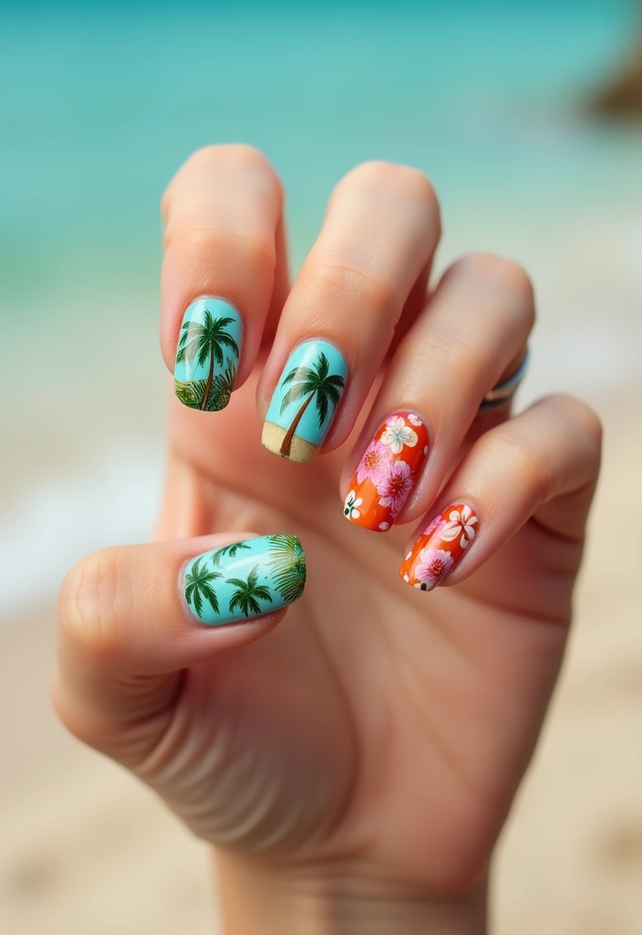 15 Stunning March Nails That'll Make You Ready for Spring (You Won't Believe #5!) - 8. Tropical Paradise