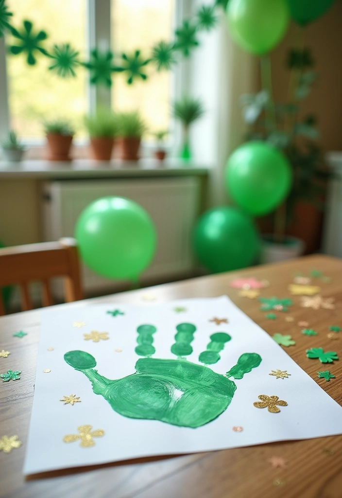 18 Fun St. Patrick's Day Crafts for Kids That'll Keep Them Entertained for Hours! - 2. Shamrock Handprints