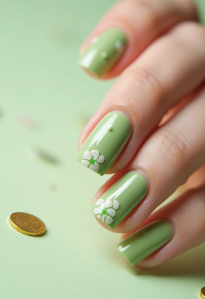 18 Irresistible St. Patrick's Day Nail Ideas That Will Make You Feel Lucky! - 1. Shamrock Chic