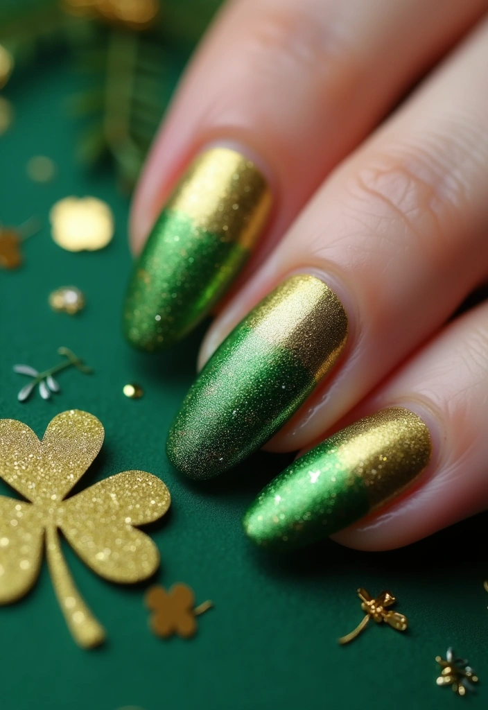 18 Irresistible St. Patrick's Day Nail Ideas That Will Make You Feel Lucky! - 15. Holiday Gradient