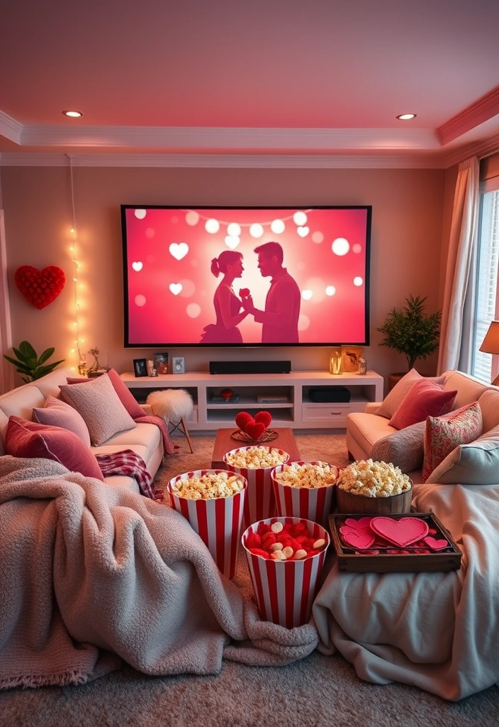 16 Fun Valentine's Day Party Ideas That Will Make You the Best Host! - 3. Sweetheart Movie Night