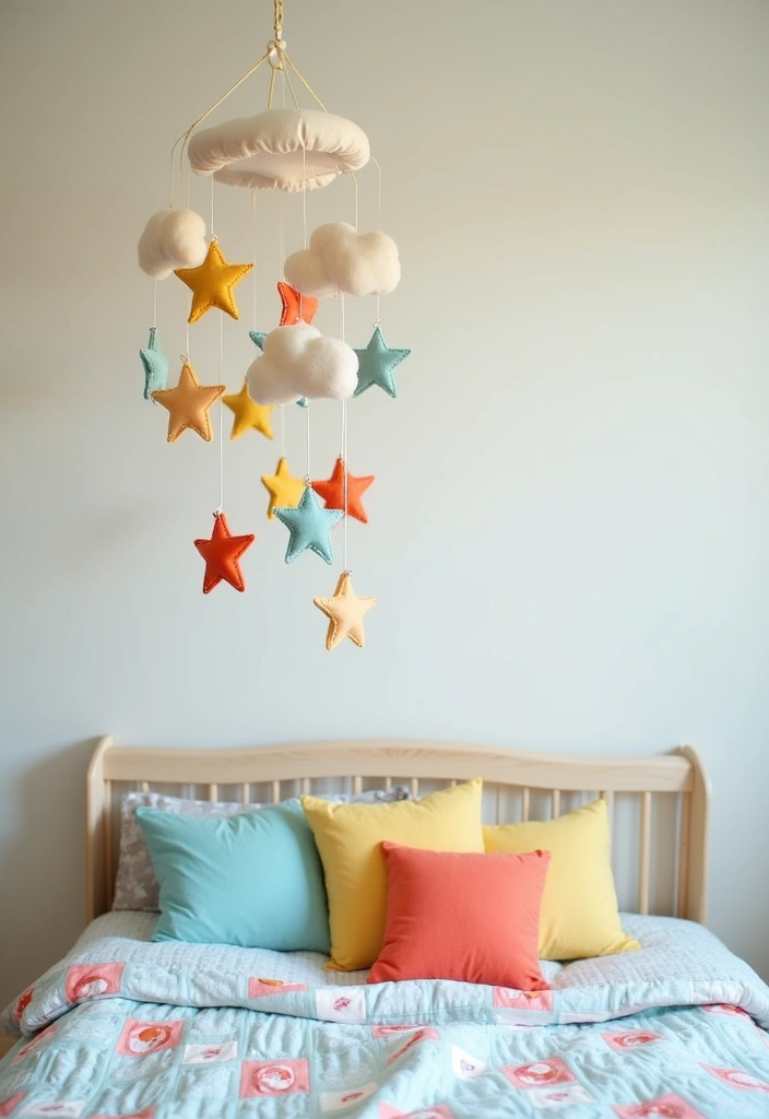 24 DIY Decorations for Kids' Rooms That Will Transform Their Space (You'll Love #11!) - 4. Whimsical Mobile