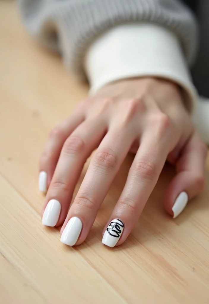 14 Chic Minimalist February Nails That Prove Less Is More (You’ll Adore #8!) - 2. Crisp White Minimalism