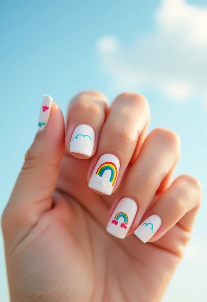 18 Irresistible St. Patrick's Day Nail Ideas That Will Make You Feel Lucky! - 3. Rainbow Connection