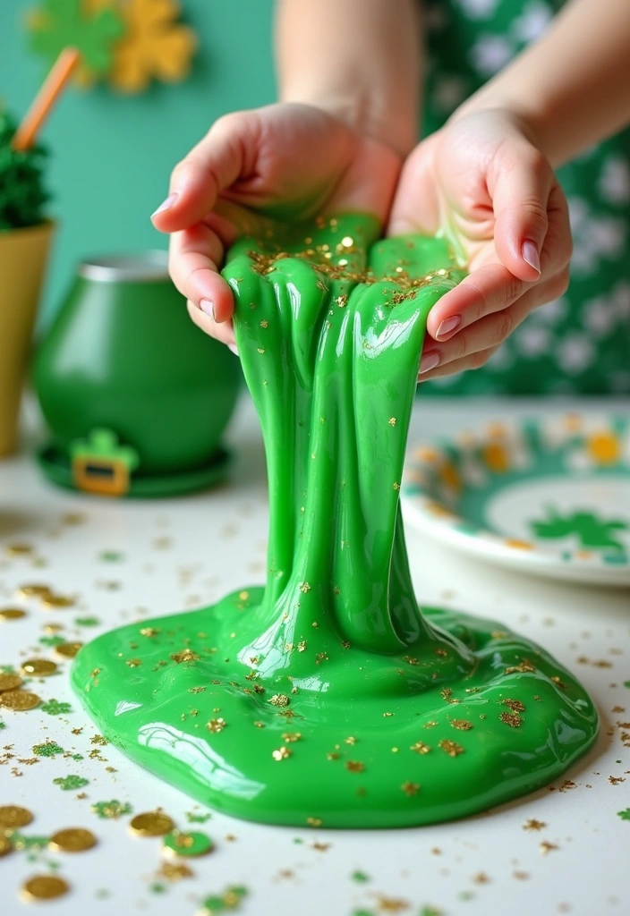 18 Fun St. Patrick's Day Crafts for Kids That'll Keep Them Entertained for Hours! - 4. St. Patrick's Day Slime