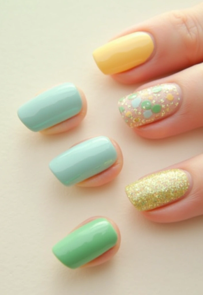 18 Irresistible St. Patrick's Day Nail Ideas That Will Make You Feel Lucky! - 10. Pastel Parade