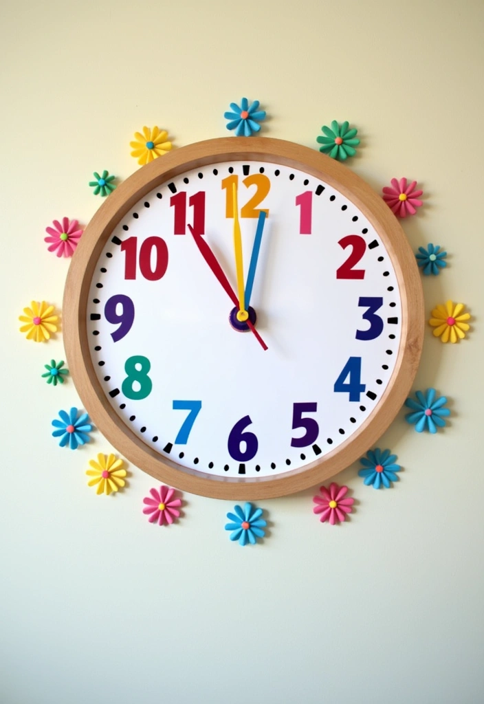 24 DIY Decorations for Kids' Rooms That Will Transform Their Space (You'll Love #11!) - 15. DIY Wall Clock