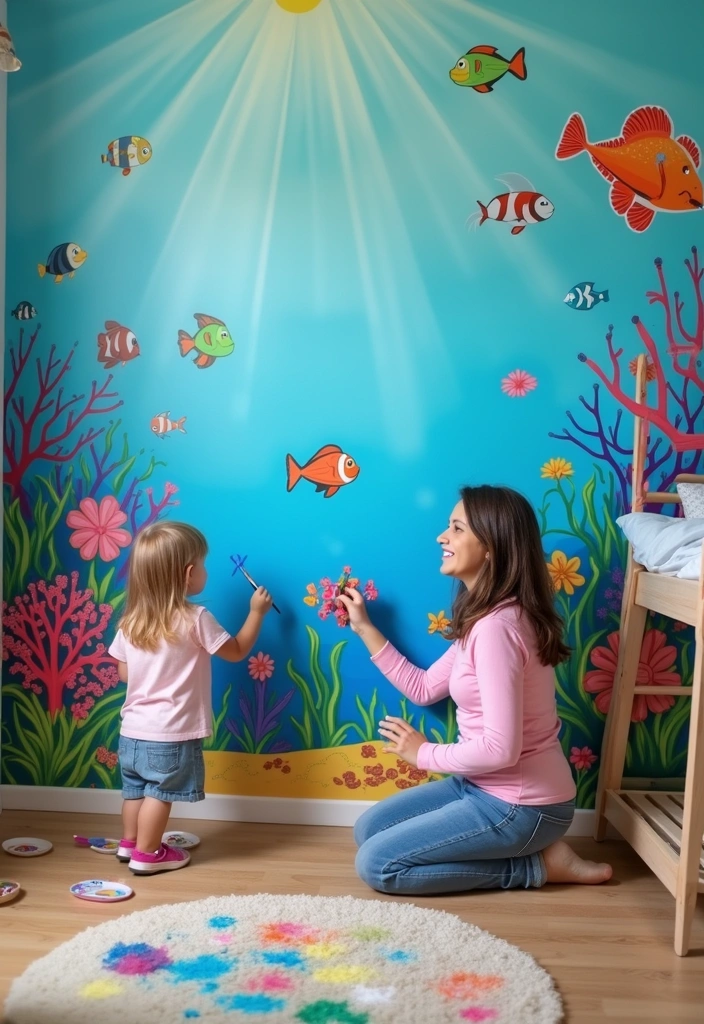 24 DIY Decorations for Kids' Rooms That Will Transform Their Space (You'll Love #11!) - 19. Playful Wall Murals