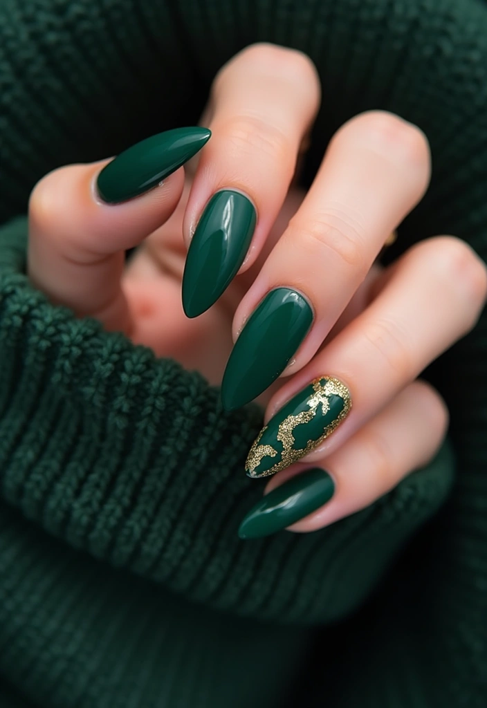 18 Irresistible St. Patrick's Day Nail Ideas That Will Make You Feel Lucky! - 4. Emerald Enchantment