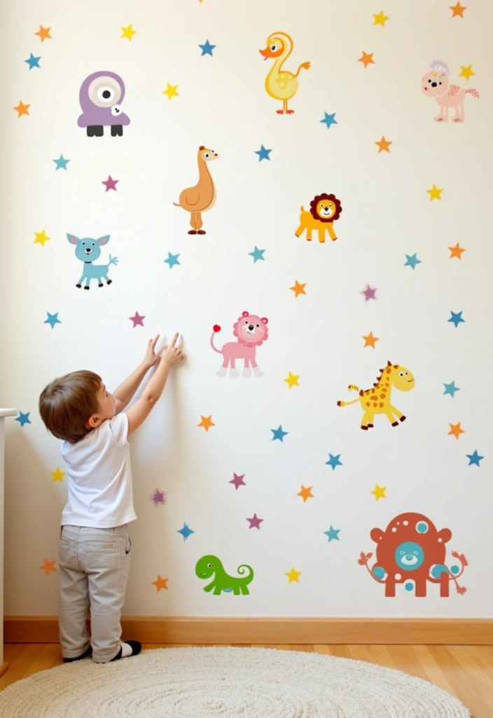 24 DIY Decorations for Kids' Rooms That Will Transform Their Space (You'll Love #11!) - 8. Fun Wall Decals