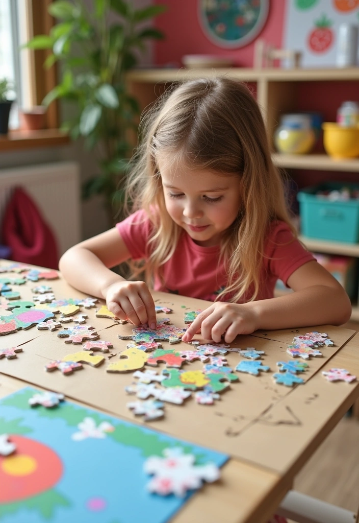 22 Awesome DIY Toys for Kids That Are So Easy to Make (They’ll Love #14!) - 10. DIY Puzzle