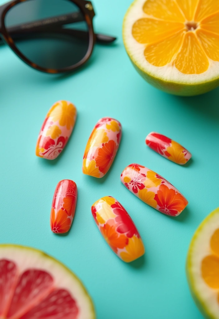 15 Gorgeous Floral Spring Nails to Bloom Your Nail Game (You Won't Believe #9!) - 3. Bold Floral Fiesta