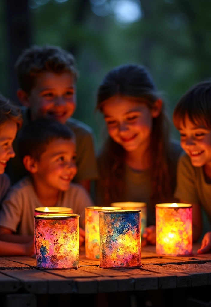 18 Genius Recycled Crafts for Kids That Will Inspire Eco-Friendly Fun (Don’t Miss #11!) - 12. Tin Can Lanterns