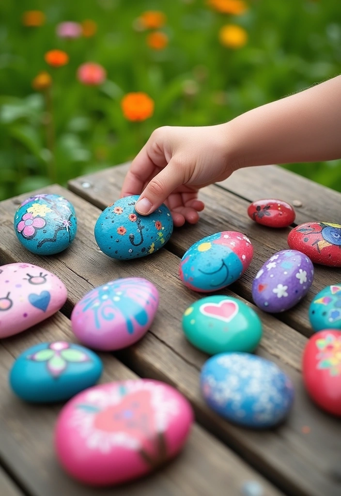 15 Incredible Nature Crafts for Kids That Encourage Creativity (Warning: #5 Is a Game-Changer!) - 3. Rock Painting