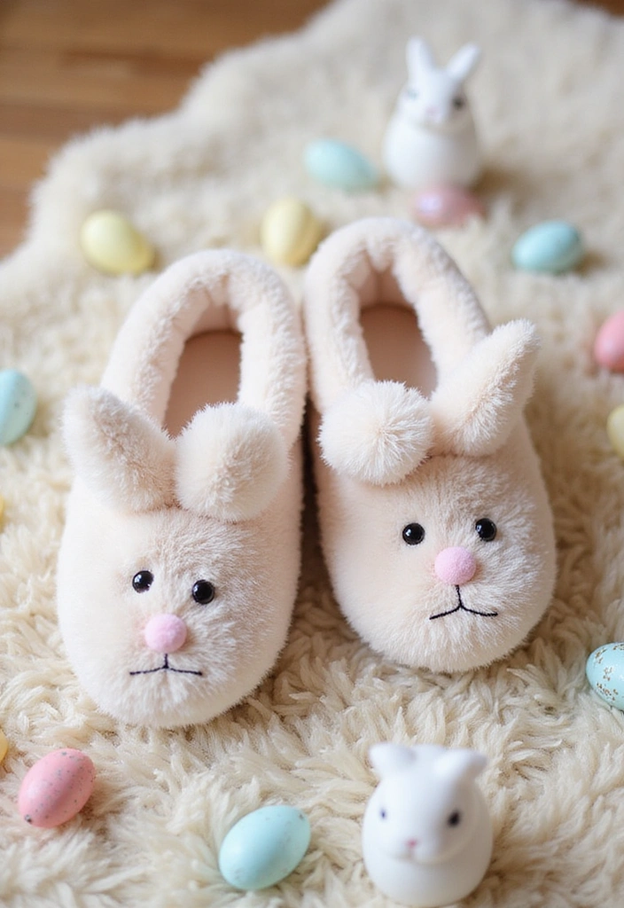 30 Adorable Easter Crafts That Will Keep Your Kids Entertained for Hours! - 9. Easter Bunny Slippers