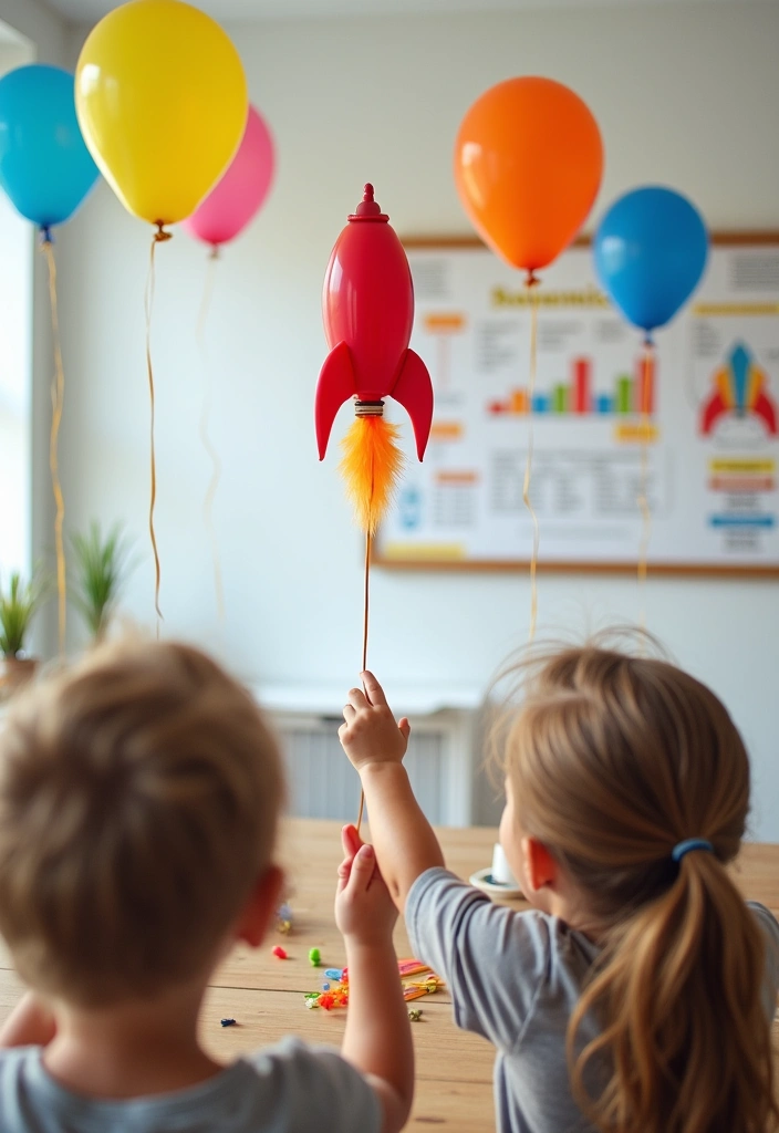 22 Awesome DIY Toys for Kids That Are So Easy to Make (They’ll Love #14!) - 12. DIY Balloon Rockets