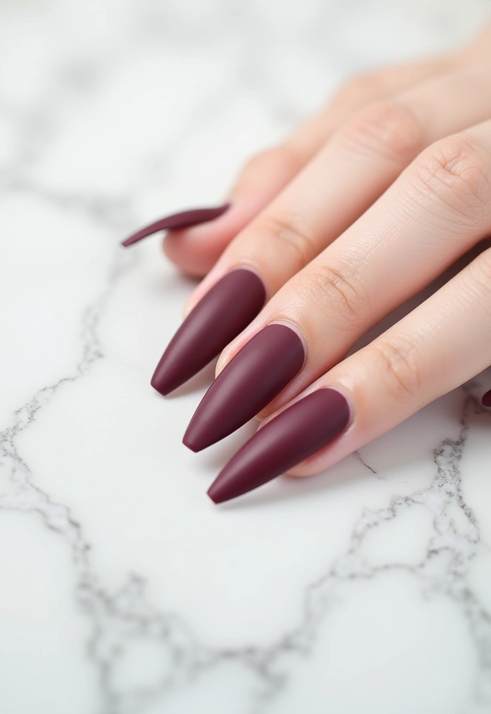 10 Vibrant Cherry Nail Colors That Will Brighten Your Day (Must-Try #5!) - 7. Matte Cherry