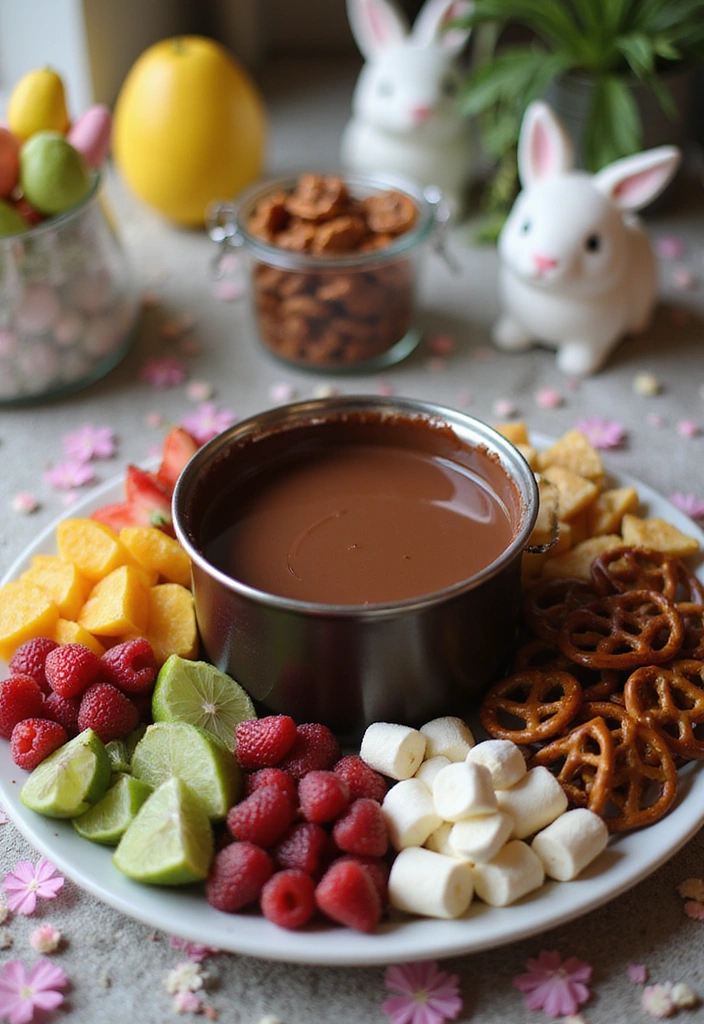 20 Mouthwatering Easter Recipes Everyone in Your Family Will Love! - 13. Chocolate Fondue Station