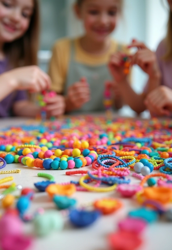 22 Awesome DIY Toys for Kids That Are So Easy to Make (They’ll Love #14!) - 13. DIY Bead Bracelets