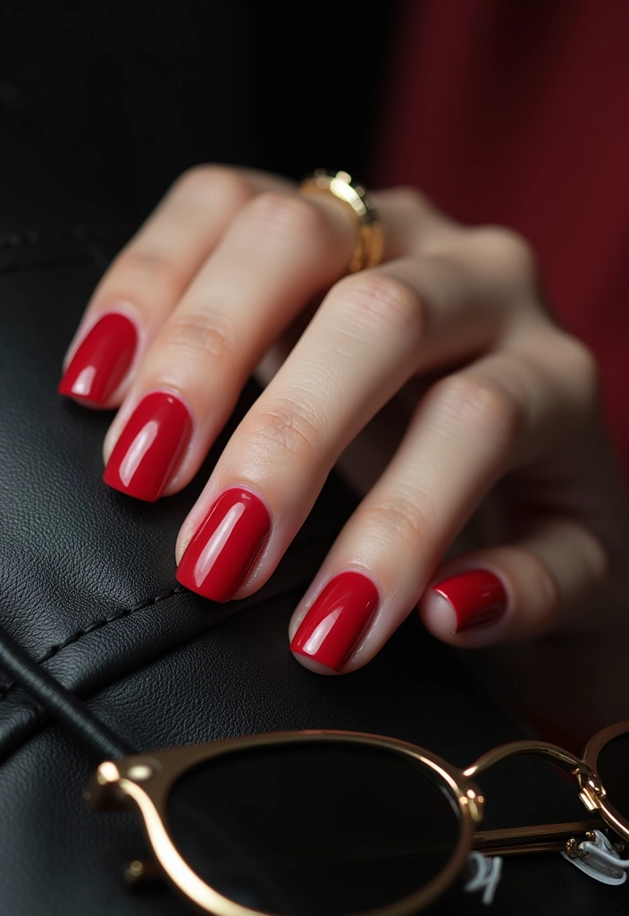 10 Vibrant Cherry Nail Colors That Will Brighten Your Day (Must-Try #5!) - 1. Classic Cherry Red