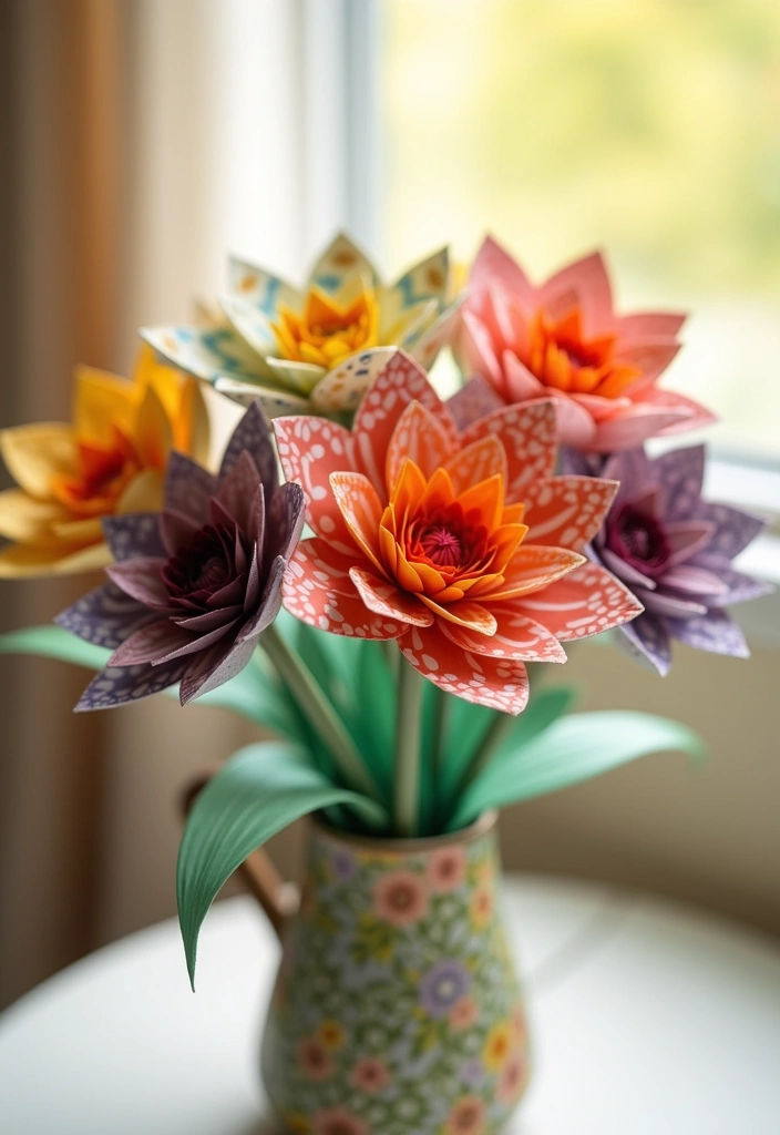 20 Amazing Kids Paper Crafts That Will Keep Them Entertained for Hours (You Won't Believe #12!) - 1. DIY Paper Flowers