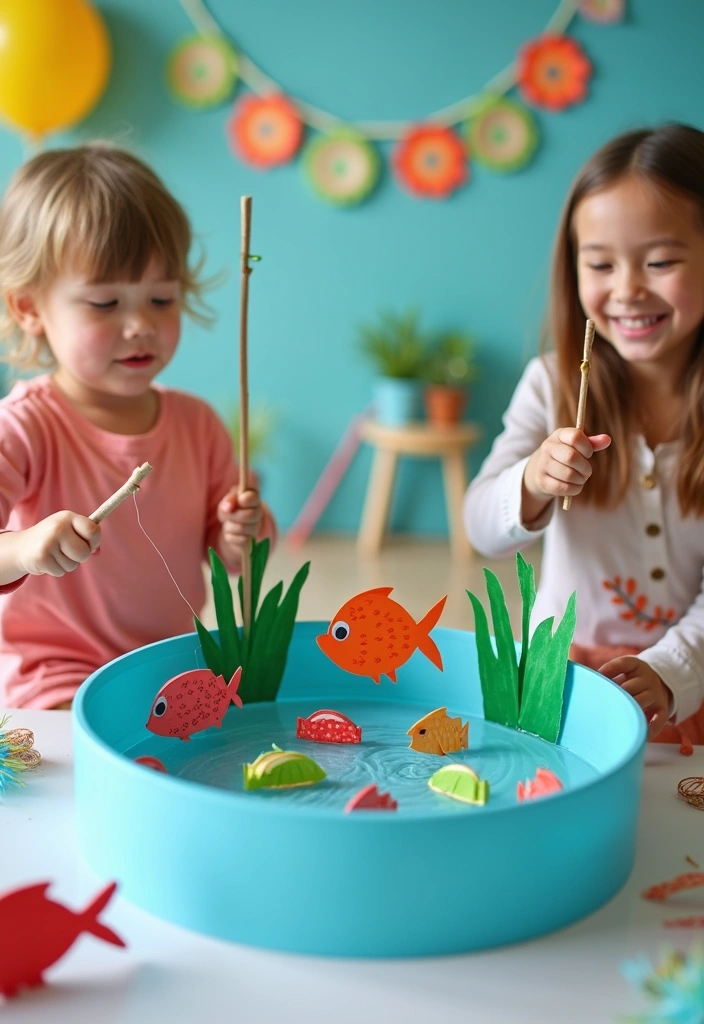 22 Awesome DIY Toys for Kids That Are So Easy to Make (They’ll Love #14!) - 11. DIY Magnetic Fishing Game