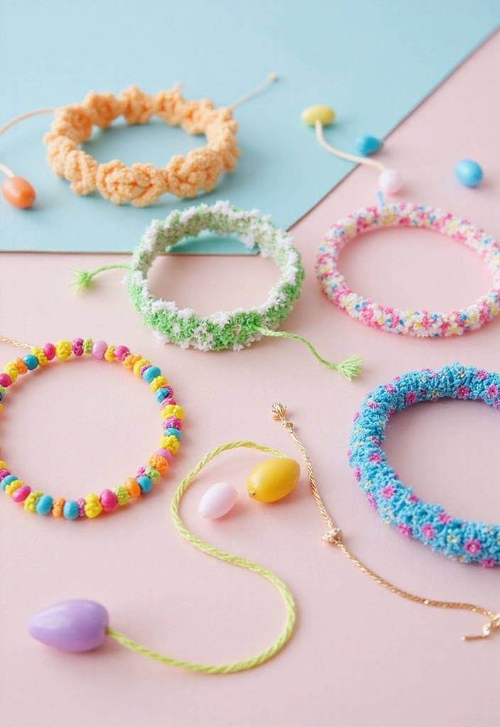 30 Adorable Easter Crafts That Will Keep Your Kids Entertained for Hours! - 15. Easter-Themed Friendship Bracelets