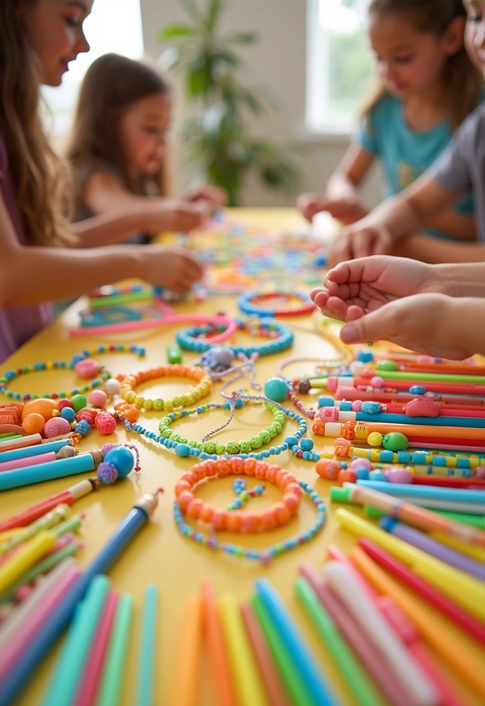 18 Genius Recycled Crafts for Kids That Will Inspire Eco-Friendly Fun (Don’t Miss #11!) - 13. Straws and Beads Jewelry