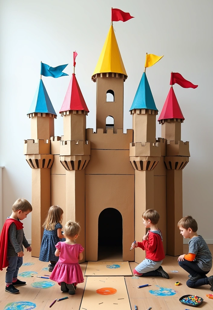 22 Awesome DIY Toys for Kids That Are So Easy to Make (They’ll Love #14!) - 1. Cardboard Castle