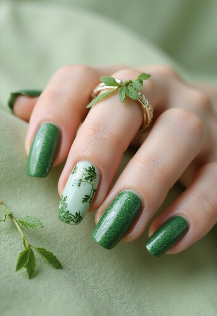 12 Creative Nail Art Ideas for April That Will Blow Your Mind! - 9. Nature’s Greens