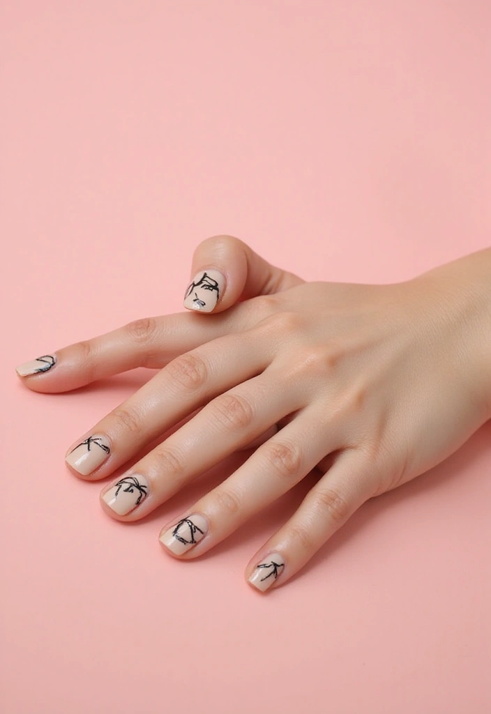 10 Chic Minimalist Nail Designs for April (Less is Definitely More!) - 4. Elegant Line Art