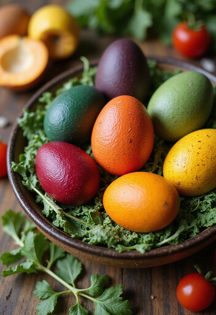 15 Creative Easter Egg Decorating Ideas That'll Wow Your Guests! - 1. Nature-Inspired Dyes