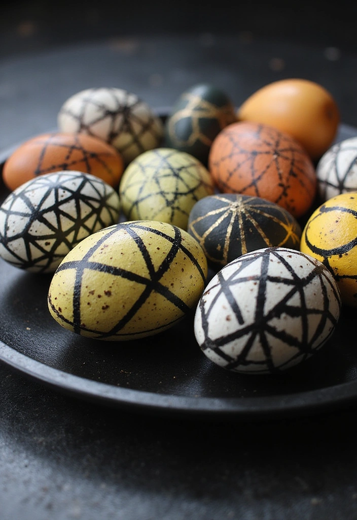 15 Creative Easter Egg Decorating Ideas That'll Wow Your Guests! - 13. Geometric Designs