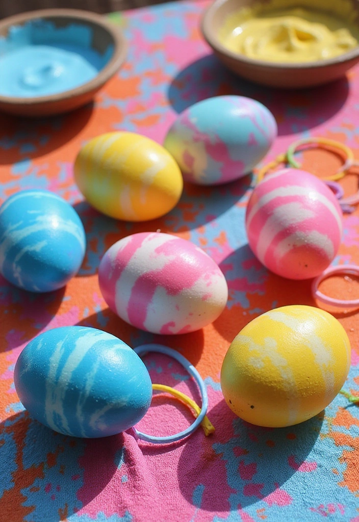 15 Creative Easter Egg Decorating Ideas That'll Wow Your Guests! - 5. Tie-Dye Fun