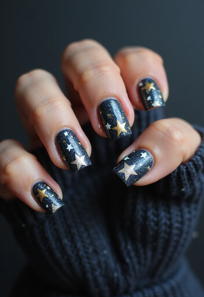 12 Creative Nail Art Ideas for April That Will Blow Your Mind! - 8. Sparkling Stars
