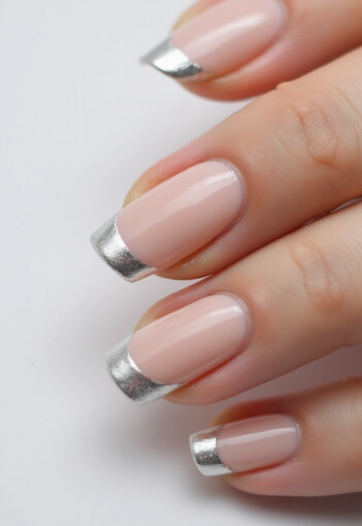 10 Chic Minimalist Nail Designs for April (Less is Definitely More!) - 7. Metallic Minimalism