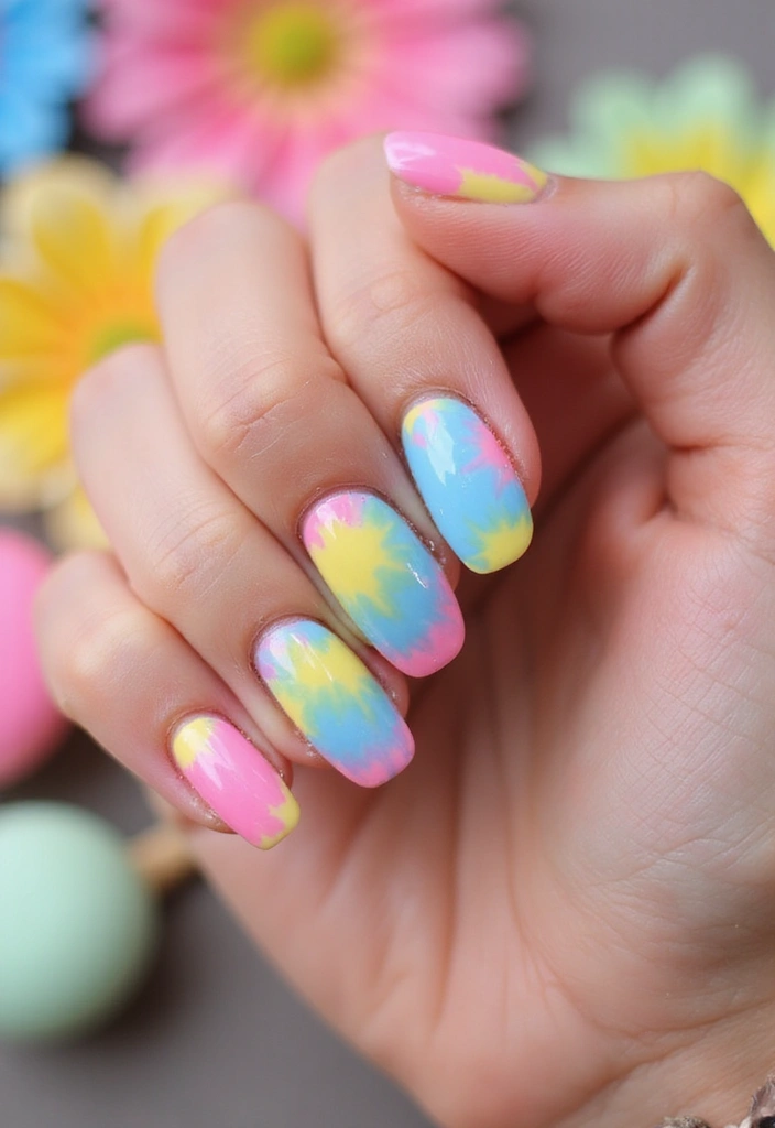 12 Creative Nail Art Ideas for April That Will Blow Your Mind! - 11. Tie-Dye Fun