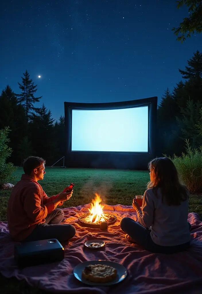 18 Backyard Barbecue Ideas That Will Make You the Grill Master of the Block! - 14. Outdoor Movie Screening